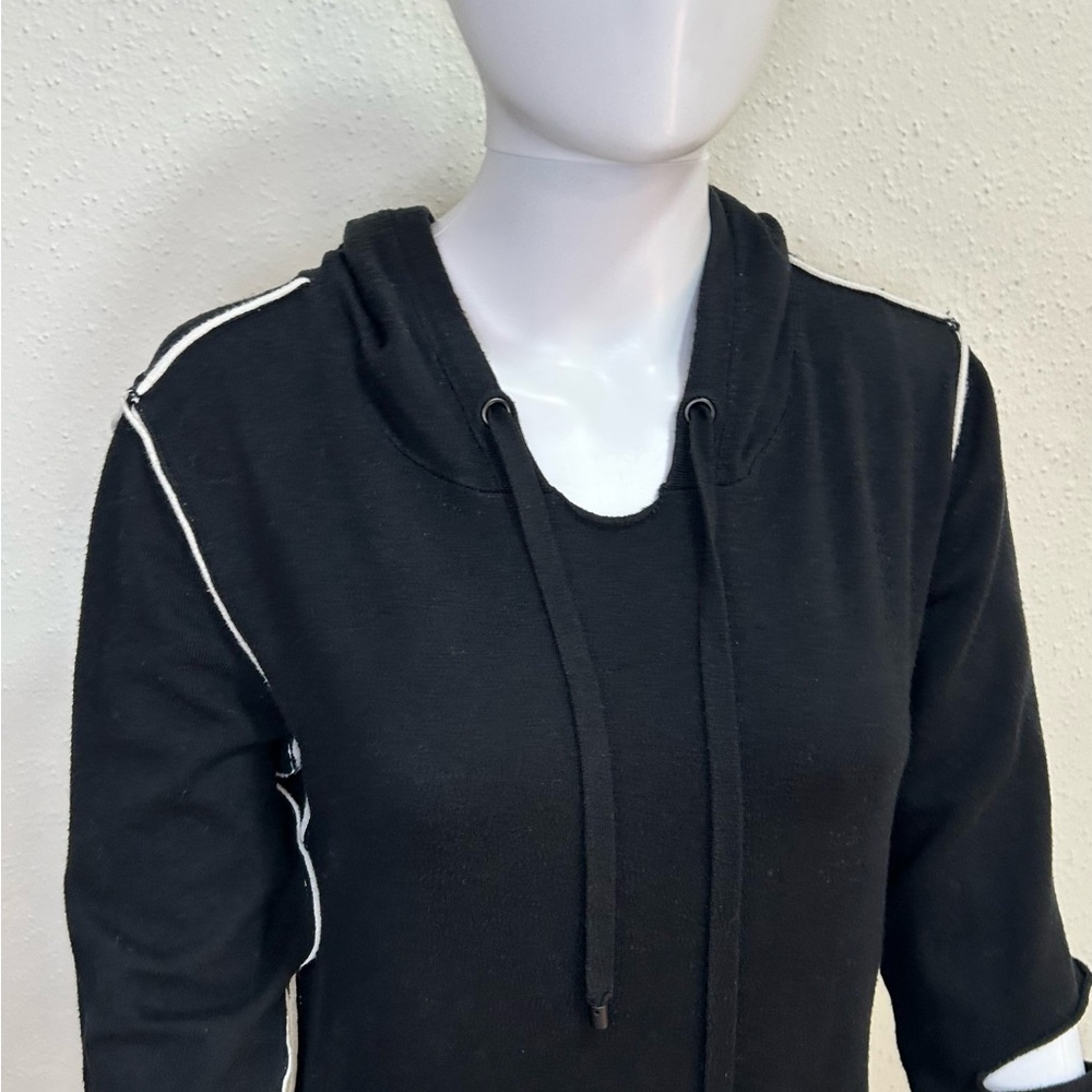 Philanthropy Black Long Sleeve Hoodie Dress - Picture 7 of 11